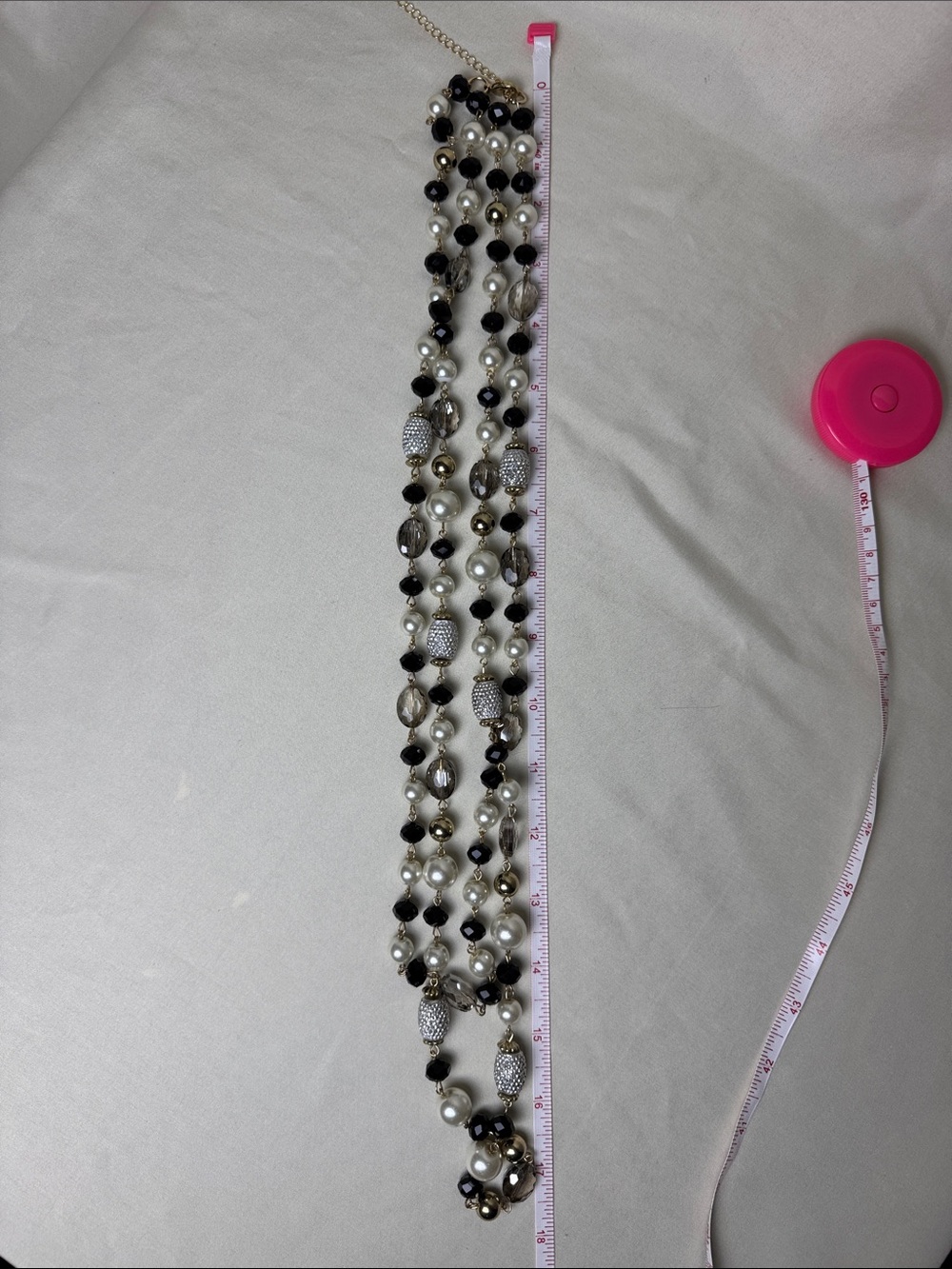 Two-Strand Pearl and Bead Necklace - Picture 8 of 9